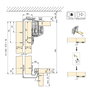 Emuca Kit de herrajes Neco para armario de 2 puertas correderas, espesor 16mm, Gris metalizado