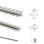 Emuca Kit de herrajes Neco para armario de 2 puertas correderas, espesor 16mm, Gris metalizado