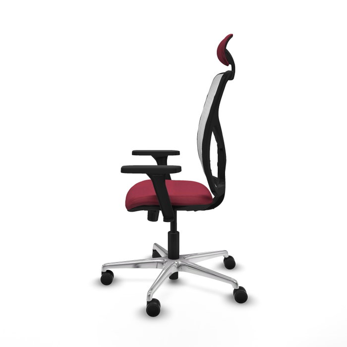 PIQUERAS Y CRESPO Silla de oficina Motilla con mecanismo Sincro, Granate y Blanco PIQUERAS Y CRESPO Silla de oficina Motilla con mecanismo Sincro, Granate y Blanco