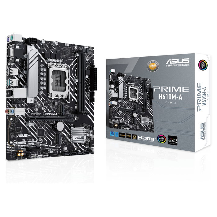 ASUS PRIME H610M-A-CSM Intel H610 LGA 1700 DDR5 Micro ATX