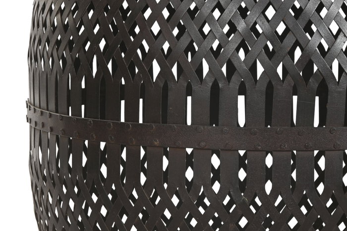 DKD Home Decor Mesita Auxiliar de Hierro y Mango Natural
