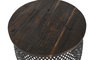 DKD Home Decor Mesita Auxiliar de Hierro y Mango Natural