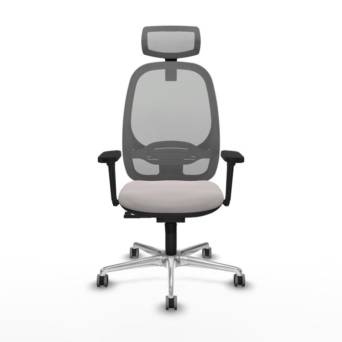 PIQUERAS Y CRESPO Silla de oficina Cilanco con mecanismo Sincro, Blanco y Gris PIQUERAS Y CRESPO Silla de oficina Cilanco con mecanismo Sincro, Blanco y Gris