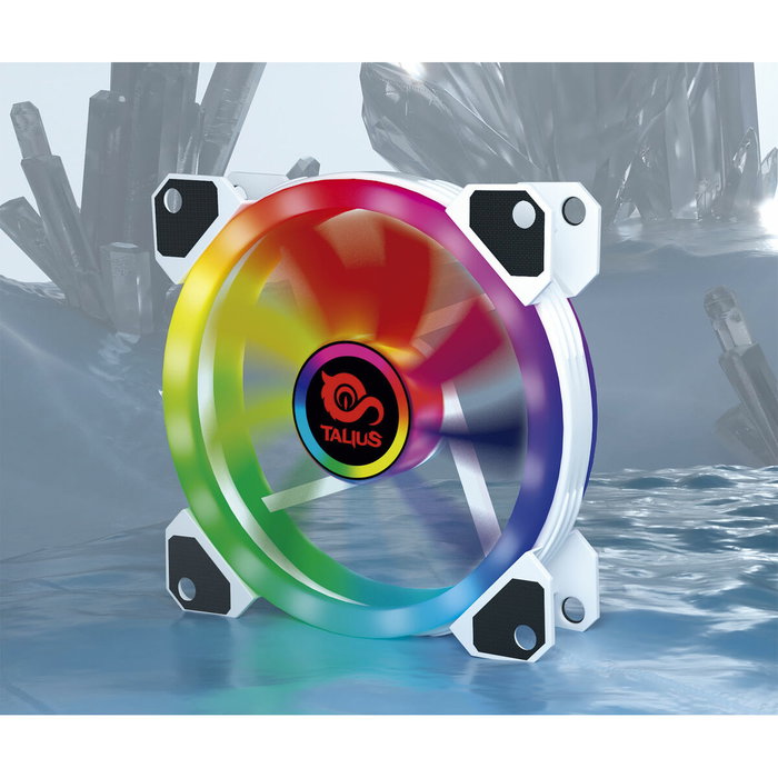 Talius Ventilador de Caja RGB Iris Spectrum 12cm Blanco Talius Ventilador de Caja RGB Iris Spectrum 12cm Blanco