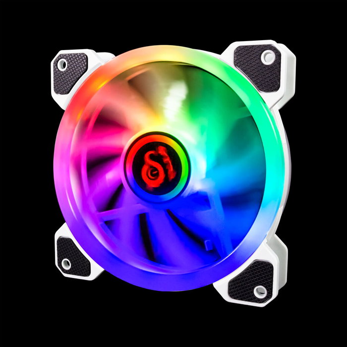 Talius Ventilador de Caja RGB Iris Spectrum 12cm Blanco Talius Ventilador de Caja RGB Iris Spectrum 12cm Blanco