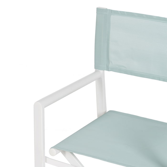 Silla Director Verde-Blanco 56 X 53 X 84 cm (Set de 2)