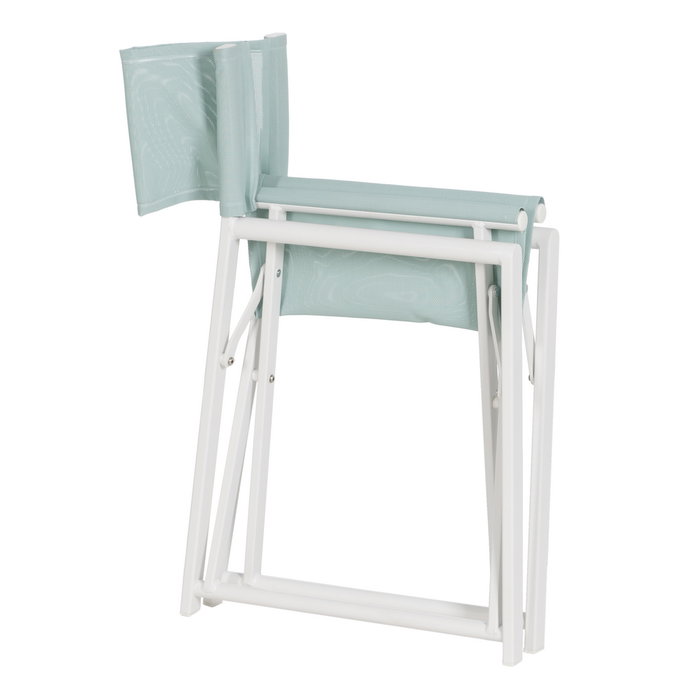 Silla Director Verde-Blanco 56 X 53 X 84 cm (Set de 2)