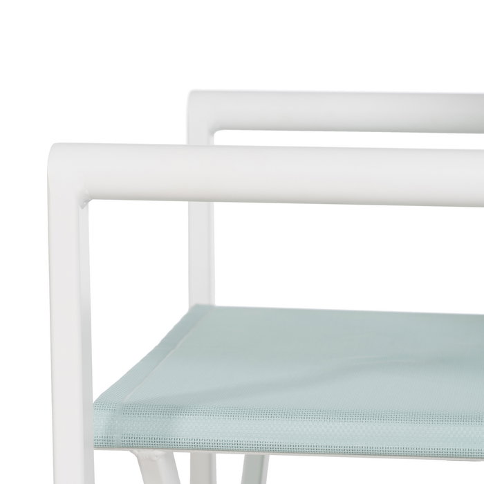 Silla Director Verde-Blanco 56 X 53 X 84 cm (Set de 2)