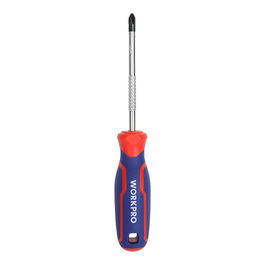 Workpro Destornillador Phillips PH0 x 75 mm Mango Ergonómico Cuerpo Cromo-Vanadio