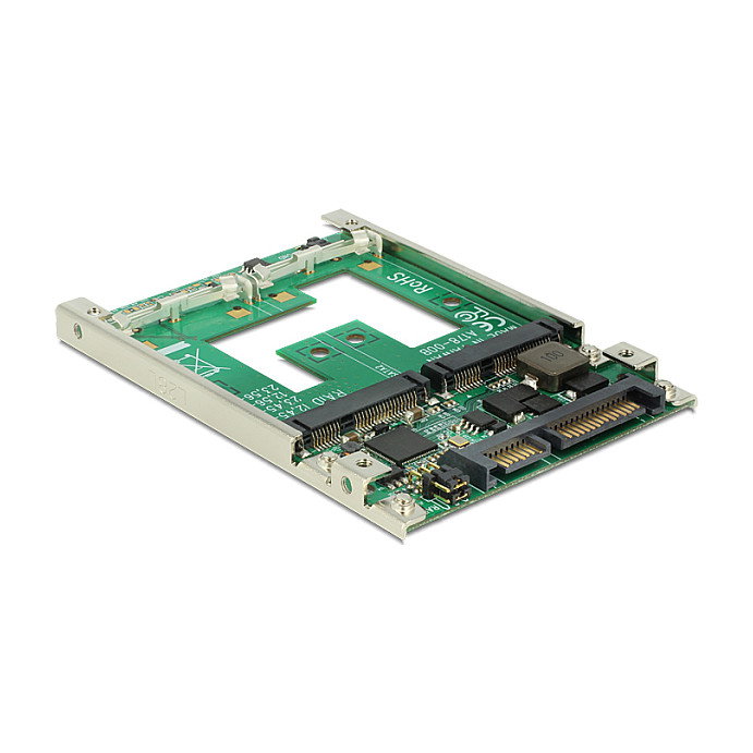 DeLOCK 62545 Conversor SATA 22 Pin a mSATA con RAID para 2.5 pulg. SSD DeLOCK 62545 Conversor SATA 22 Pin a mSATA con RAID para 2.5 pulg. SSD