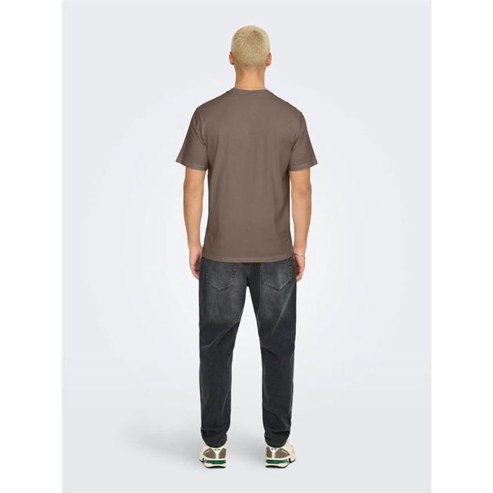 Camiseta de Manga Corta Hombre Only & Sons Onsdawson Reg Ss Vd Falcon Marrón claro 2-3 Años