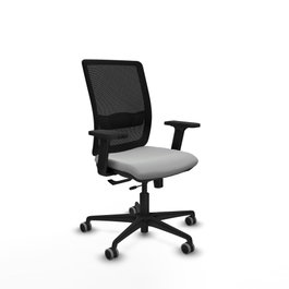 PIQUERAS Y CRESPO Silla de oficina Haches con mecanismo Sincro/Traslack Gris claro y Negro