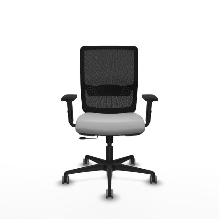 PIQUERAS Y CRESPO Silla de oficina Haches con mecanismo Sincro/Traslack Gris claro y Negro
