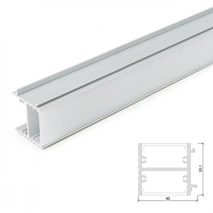 Greenice Perfil Aluminio Espejos Opal x 1M