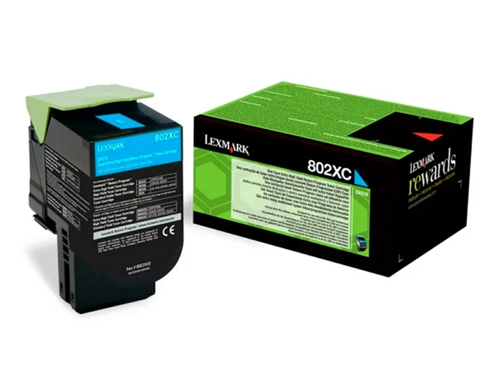 Lexmark 80C2XCE Cartucho de Tóner Cian Extra Alto Rendimiento Lexmark 80C2XCE Cartucho de Tóner Cian Extra Alto Rendimiento