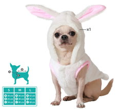 Disfraz Para Perro Conejo Blanco Tamaño M - Traje de Mascota Animal