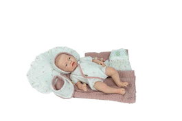 Muñecas Arias Muñeca Real Reborn Arias Aitana 40 cm - Cuerpo Silicona, Sexo Niña - Spanish Design, Incluye Cambiador y Pañuelo Babero