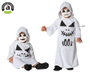 Disfraz de Fantasma Blanco para Bebé Unisex con Capucha y Estampado 'BOO' - 12-24 Meses