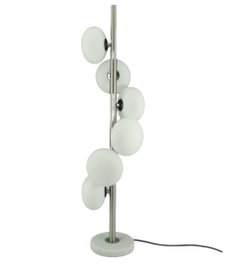 DKD Home Decor Lámpara de Pie de Mármol y Cristal con Diseño de Bola