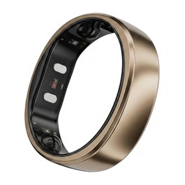 RingConn Smart Ring Gen2 Air para Mujeres y Hombres – Wearable de Seguimiento de Sueño y Fitness – Frecuencia Cardíaca – Dorado Fino Talla 12