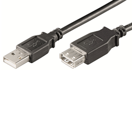 EWENT EC1011 Cable USB A Macho/Hembra 1 m Negro
