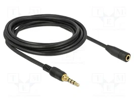 DeLOCK 85633 Cable de extensión de audio 3,5 mm 3 m Negro