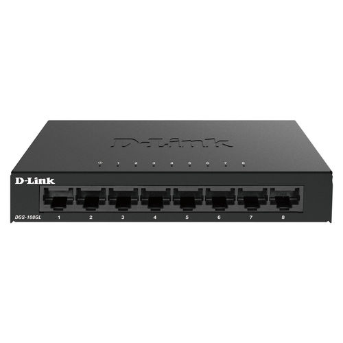 D-Link DGS-108GL Switch de 8 Puertos Gigabit Ethernet D-Link DGS-108GL Switch de 8 Puertos Gigabit Ethernet