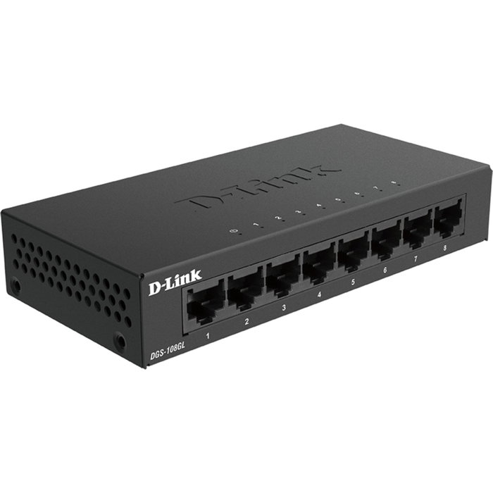 D-Link DGS-108GL Switch Gigabit Ethernet de 8 Puertos Negro D-Link DGS-108GL Switch Gigabit Ethernet de 8 Puertos Negro