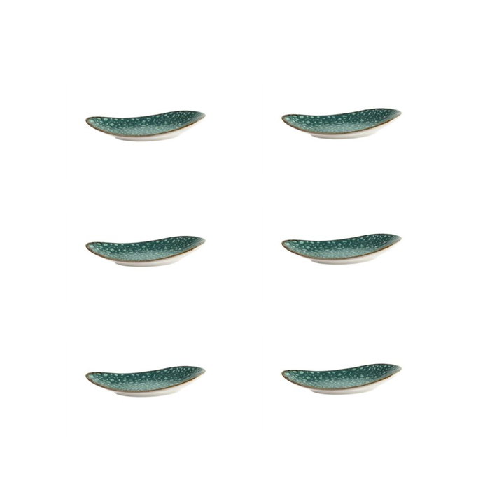 Summa Moon Turquoise Plato Oval 21x12x3 cm (Set de 6) manera de presentar su vajilla