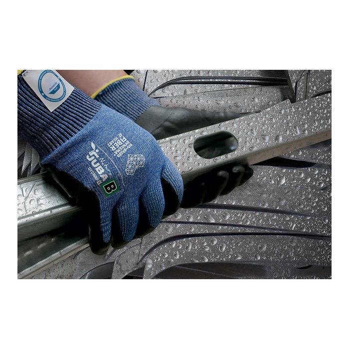 Juba Guante de Protección T-10 Dyneema, Palma Nitrilo Foam Táctil, Resistente a Abrasión y Perforación, Ergonómico y Transpirable