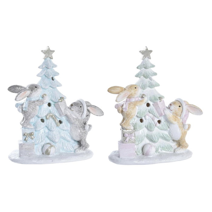 DKD Home Decor Figura Navidad Árbol Resina LED (2 Unidades) DKD Home Decor Figura Navidad Árbol Resina LED (2 Unidades)