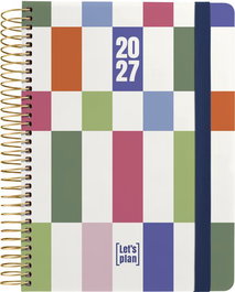 Grafoplas Agenda Anual 2027 Design Cubik A5 con Goma