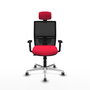 PIQUERAS Y CRESPO Silla de oficina Yunquera con Mecanismo Sincro/Traslack Rojo/Negro