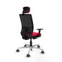 PIQUERAS Y CRESPO Silla de oficina Yunquera con Mecanismo Sincro/Traslack Rojo/Negro