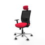 PIQUERAS Y CRESPO Silla de oficina Yunquera con Mecanismo Sincro/Traslack Rojo/Negro