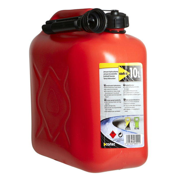 Precision Steel Bidón de plástico de 10 litros para hidrocarburos
