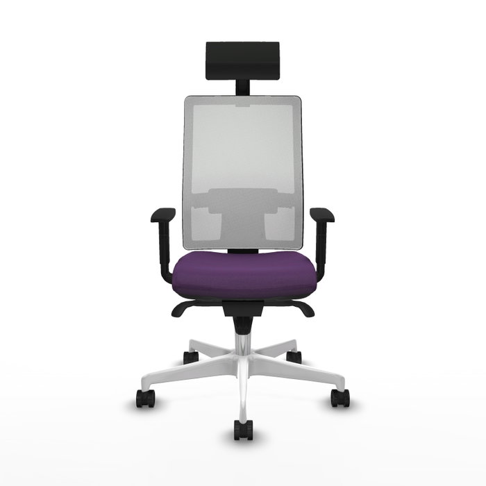 PIQUERAS Y CRESPO Silla de oficina Horna con Mecanismo Sincro, Morado y Blanco