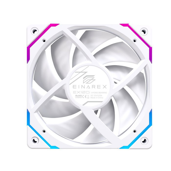 Einarex EX12Ci ARGB Ventilador PC Blanco 120mm Invertido EXFN-12CS21-W Einarex EX12Ci ARGB Ventilador PC Blanco 120mm Invertido EXFN-12CS21-W