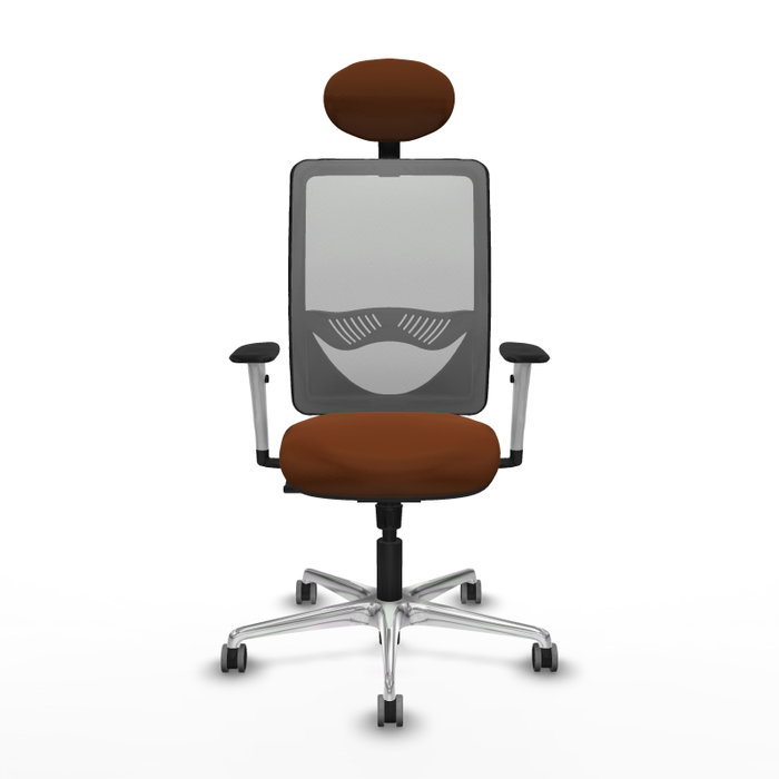 PIQUERAS Y CRESPO Silla de oficina Zulema con mecanismo Sincro, Marrón y Gris PIQUERAS Y CRESPO Silla de oficina Zulema con mecanismo Sincro, Marrón y Gris