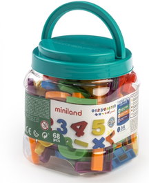 MINILAND Números Magnéticos Jumbo 68 Piezas