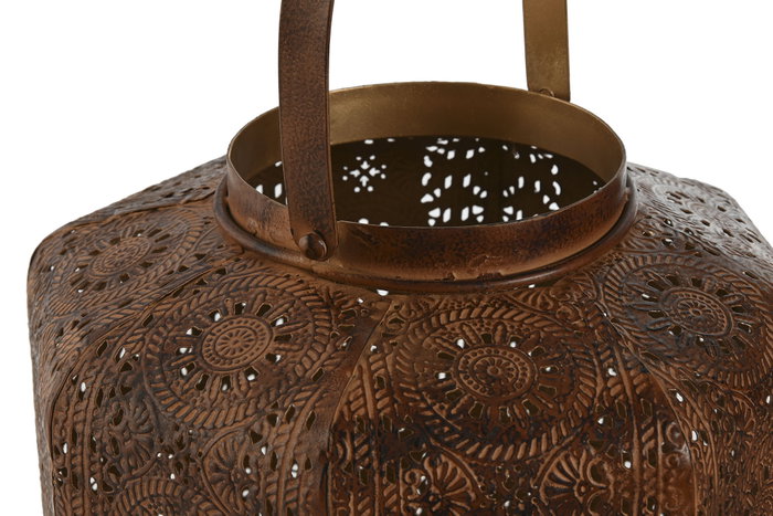 DKD Home Decor Portavelas Árabe Marrón Dorado Metal Set de 3 26 x 38.5 x 26 cm DKD Home Decor Portavelas Árabe Marrón Dorado Metal Set de 3 26 x 38.5 x 26 cm