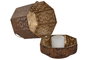 DKD Home Decor Portavelas Árabe Marrón Dorado Metal Set de 3 26 x 38.5 x 26 cm