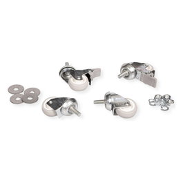 ROLINE 26.21.0023 Ruedas Giratorias para Muebles de Pared, Acero, Capacidad 250 kg, Paquete de 4 Unidades