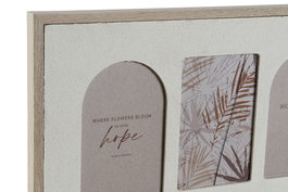 DKD Home Decor Marco Multifoto Scandi Beige 60 x 34 x 3 cm Capacidad 5 Fotos