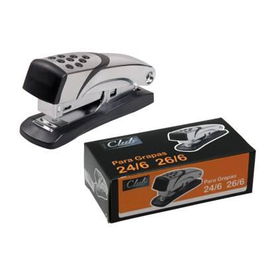 Office Club Grapadora Metálica Nº4 Para 20 Hojas, Color Negro