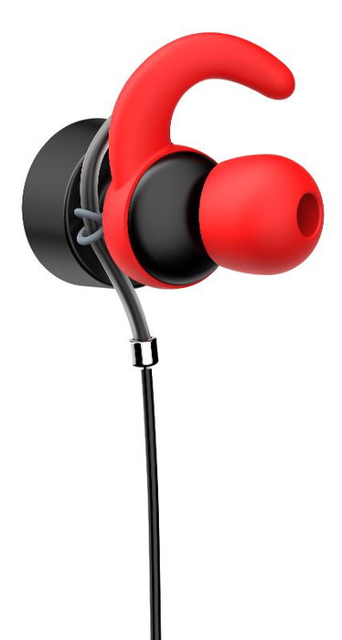 HP Auricular Gaming con Doble Micrófono Extraíble y Control de Volumen - Rojo