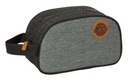 Neceser de Viaje BlackFit8 Old school Negro Gris Reciclable 26 x 15 x 12 cm