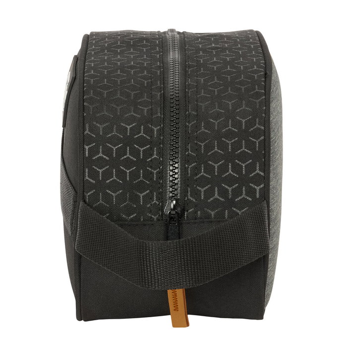 Neceser de Viaje BlackFit8 Old school Negro Gris Reciclable 26 x 15 x 12 cm