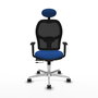 PIQUERAS Y CRESPO Silla de oficina Jorquera Azul y Negro con mecanismo Sincro/Traslack