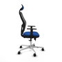 PIQUERAS Y CRESPO Silla de oficina Jorquera Azul y Negro con mecanismo Sincro/Traslack